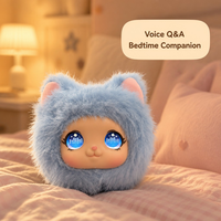 Peluche interactive parlante AI avec yeux lumineux, jouet en peluche multilingue, poupée douce de 10 cm en coton PP pour enfants