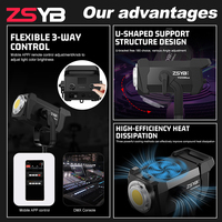 Lumière vidéo LED continue COB à intensité variable ZSYB en aluminium 800W 2700-6500K, lumière du jour, lampe d'ambiance de scène, éclairage photographique