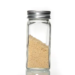 Groothandel 4Oz 120Ml Lege Vierkante Keuken Kruiden Opslag Fles Zout Peper Glas Container Glas Kruidkruik Met Deksels in Bulk