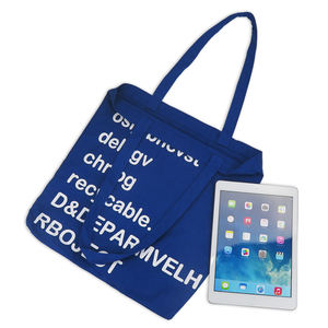 Bolso de lona grande personalizado Kanvas para mujer, estampado de letras con asas portátiles para uso en exteriores a la moda, promoción - Product Image 4