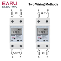 Compteur d'énergie électrique monophasé numérique LCD EARU 230V, compteur d'énergie électrique numérique KWH, compteur d'électricité numérique, rail DIN DDS663