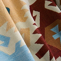Couverture de canapé en coton tissé, écologique, personnalisable, chaude et confortable, style bohème avec pompons décoratifs – Offre économique