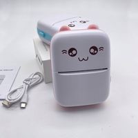 Printer Mini Portabel Thermal Saku untuk Stiker, Printer Foto USB, Printer Pad Thermal, Pencetakan Thermal Hitam Putih C9 5pcs