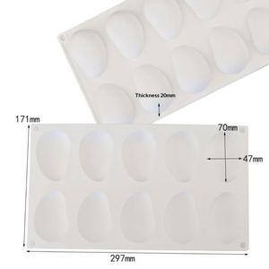 แม่พิมพ์ซิลิโคนเค้กมูสมะม่วง 6 ช่อง/10 ช่อง ทนความร้อนสูง ใช้กับเตาอบได้ สำหรับทำไอศกรีม พานาคอตต้า - Product Image 3