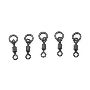 Carp Fishing Swivels Hair Rig Quick Change Solid Ring Swivels Ring With Rolling Swivel