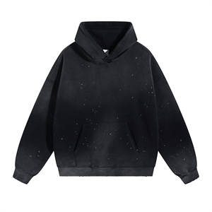 Daily Street Hoodie 360GSM Fleece Heavy Plain Black Men's - Product Image 3