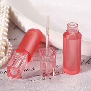 Sexe opposé 4ml carré brillant à lèvres glaçure à lèvres bouteille vide paroi épaisse distributeur de cosmétique Tube rouge à lèvres tube vide logo personnalisé - Product Image 4