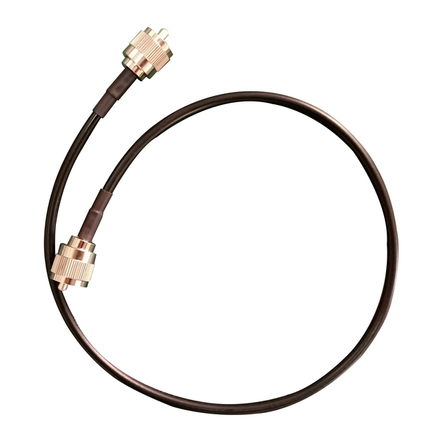 High-Quality RG58 Coaxial Cable - 50/75 Ohm UHF Male PL259 to PL259, 15cm RF Jumper for Antennas & Radios (Gold Plated)