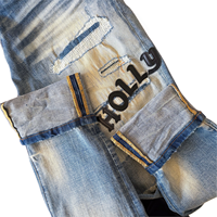 Jean Homme Slim Fit Y2K en Denim Premium Lourd, Haute Qualité, Style Vintage Délavé, Streetwear Hip Hop Personnalisé