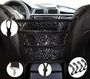 BSCI Factory <b>Car</b> <b>Seat</b> <b>Back</b> Net Bag Handbag Holder Driver Storage Netting Pouch 3-Layer <b>Car</b> Mesh Organizer - Product Image 2