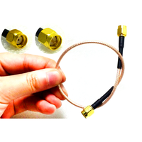 Câble coaxial RG316 à faible perte de 30 cm, connecteur SMA mâle vers RP SMA mâle, 50 ohms, pour antenne RF