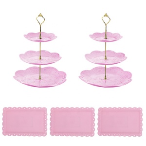 Món tráng miệng bảng đứng Bộ 3-Tier nhựa <span class=keywords><strong>cupcake</strong></span> là viết tắt của Đảng Cookie khay - Product Image 4