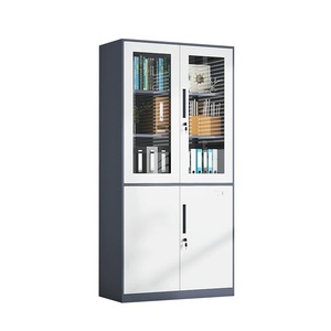 Archivador moderno de acero con cerradura de 5 cajones, estantes ajustables, corto y fino con puerta <span class=keywords><strong>para</strong></span> almacenamiento de muebles de <span class=keywords><strong>oficina</strong></span> - Product Image 1