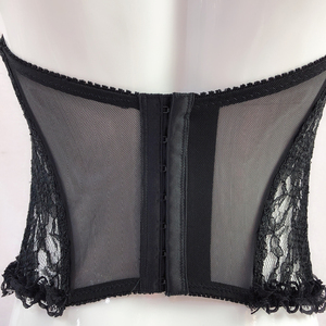 Gros Femmes noir Sans Bretelles Matures Haut Corset Dentelle Volants Bustier Armatures Sexy Crop Top <span class=keywords><strong>Lingerie</strong></span> - Product Image 6