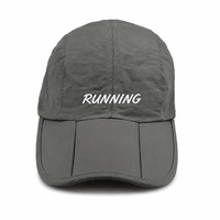 Casquette de course imperméable à 5 panneaux, casquette de camping, visière pliable, fermeture Velcro, séchage rapide, respirante, légère, unisexe, pour l'extérieur