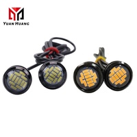 Eunice — parfait éclairage de jour led, signalisation d'aigle 4014 12 SMD, DRL 12V, lumière de jour, clignotant, blanc ambre, 23mm
