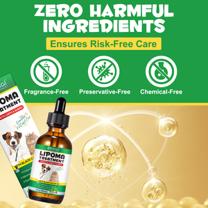 Oimmal Huile de ricin noire Traitements d'élimination des lipomes pour animaux de compagnie Vitamine E Apaise l'inflammation de la peau Aide à réduire les suppléments de soins de santé - Product Image 5