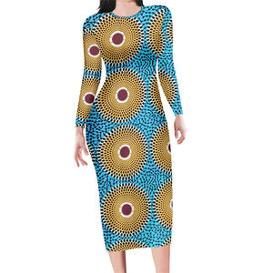 white christmas dresses Traditional African Kitenge Wax Print Formal Backless Fish Tail Dress –  Asigbe main image 0