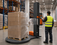 Machine d'emballage automatique intelligente pour palettes OEM/ODM avec plateau tournant de 1500 mm pour la logistique