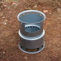 Poêle à bois portable en acier inoxydable, mini poêle à bois de camping avec structure divisée pour le camping en plein air, les pique-niques et le chauffage
