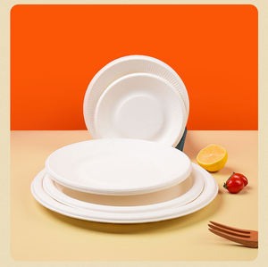 Nouveau design d'<span class=keywords><strong>assiette</strong></span> en papier jetable épaissie dégradable 6/7/8/9/10 pouces de pulpe de canne à sucre Nouveau design d'<span class=keywords><strong>assiette</strong></span> jetable - Product Image 5