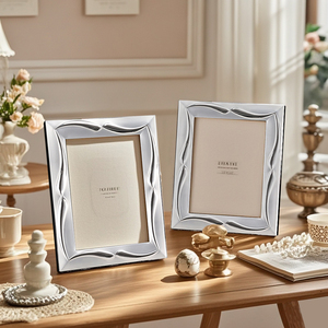 ออกแบบใหม่ Silver Plated Iron กรอบรูป Classy ลวดโลหะกรอบรูป - Product Image 1