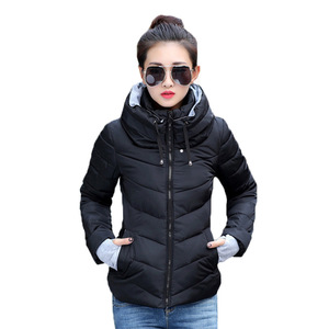 Delle donne Più Il Formato Addensare Con Cappuccio Della Tuta Sportiva del Cappotto Corto Giacca di Cotone Imbottito Giù - Product Image 1