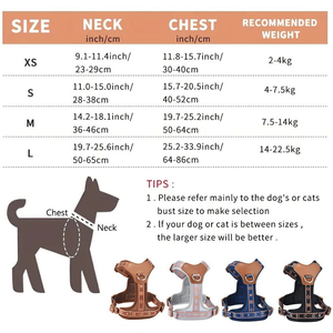 Reflective Dog Harness No-Pull Adjustable Breathable Mesh Pet Vest Geometric Pattern Soft Padded Chest Strap Fashion Polyester - Product Image 5
