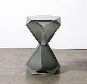 Luxury Faceted Geometric Metal Side <b>Table</b> - Diamond Shape Accent Modern Geometric Contemporary <b>Table</b> Coffee <b>Tables</b> - Product Image 4