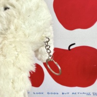 Peluche Lapin en Coton Doux, Porte-clés de Voiture, Pendentif de Sac, Cadeau Idéal pour Meilleur Ami, Anniversaire, Noël, 10 cm de Hauteur, Rembourrage en Coton PP