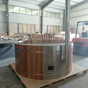 <span class=keywords><strong>Bañera</strong></span> de Hidromasaje Moderna de Leña, Fácil de Instalar, Hecha de Acero Inoxidable, Apta para Usar en Villas y Gimnasios - Product Image 6
