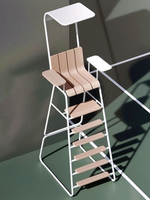 Chaise d'arbitre moderne en acier inoxydable pour stade, courts de tennis, intérieur/extérieur, chaise combinée de repos publique fabriquée en Chine