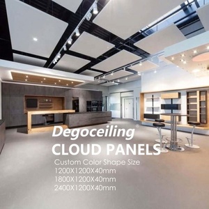 Panel Acústico Redondo de Fibra de Vidrio con Certificado Directo de Fábrica, con NRC 0.9, Paneles de Reducción de Ruido, Panel Cloud Baffle - Product Image 2