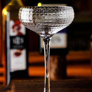 <span class=keywords><strong>Verre</strong></span> à vin vintage rayé transparent de 180 ml en gros, <span class=keywords><strong>verre</strong></span> à martini - Product Image 2