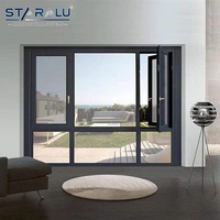 Ventana Abatible de Aluminio Resistente y Duradera con Superficie con Recubrimiento en Polvo de Primera Calidad y Herrajes de Acero Inoxidable para un Uso Prolongado