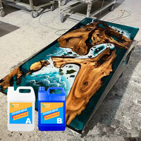 Résine époxy industrielle AB pour revêtement de sol liquide, résine époxy transparente pour table rivière et durcisseur pour plateau de table
