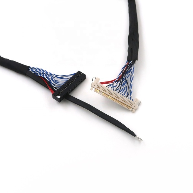 YZlink Factory Custom 40 Pin Lvds Cable 50 Pin Connector Lcd Lvds Cable Assembly