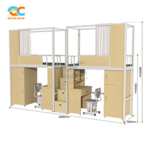 Muebles para Residencia Estudiantil al por Mayor, Cama Alta Versátil con Escritorio, Cama <span class=keywords><strong>Litera</strong></span> Funcional con Espacio Optimizado, con Cama Alta y Escritorio - Product Image 4