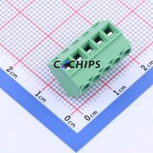 JL102-35005G01 <b>Screw</b> Terminal <b>Block</b> Through hole Component (THT),P=3.5mm Connector 1x5P 3.5mm Green Through Hole - Product Image 1