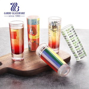 Benutzer definiertes Logo Mini 2oz Hochzeit Souvenir Schnaps glas Promotion Tequila Wein Wodka Soju Spirits Miniatur Trinkglas - Product Image 3