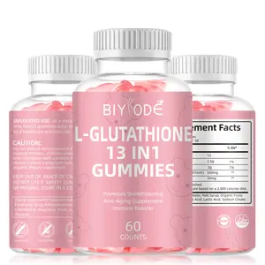 BIYODE Glutathione Liposomal Collagen 13 In 1 Custom Private Label L-glutathione Skin Whitening Dietary Supplement Gummies