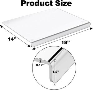 Planche à découper en acrylique avec logo personnalisé, passe au lave-vaisselle, flexible, sur l'évier, sur le comptoir, planches à découper pour la cuisine avec rebord - Product Image 2