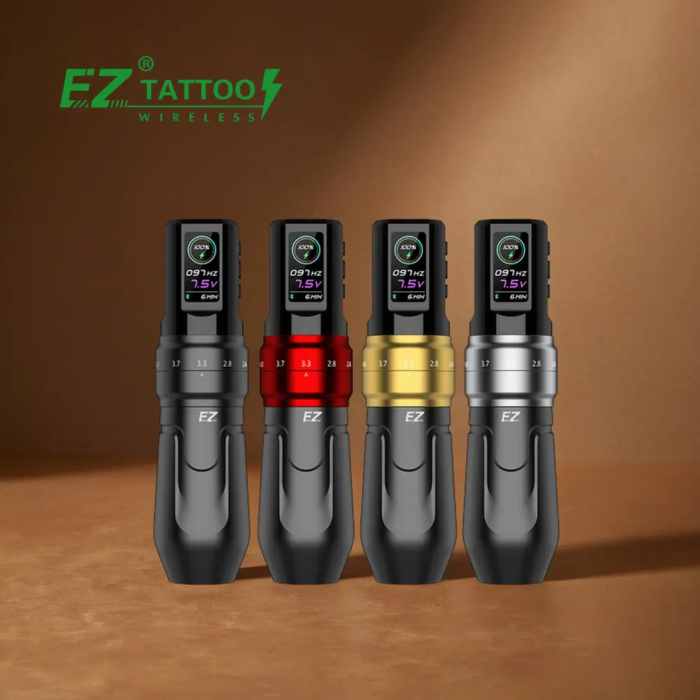 Wholesale EZ Tattoo P3 PRO Matte Manufactory Adjustable Stroke Rotary Wireless Tattoo Machine with APP Function