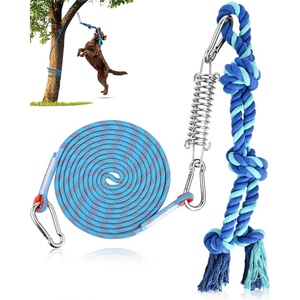 Outdoor Interactive <strong>Spring</strong> <strong>Pole</strong> Exercise Gear with Durable Rope <strong>for</strong> Large <strong>Dogs</strong> Blue Hanging Tug Toy - Product Image 1