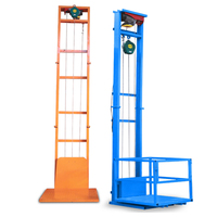 Plateforme de travail électrique à rail de guidage, capacité 500 kg - 1 tonne, petit élévateur de marchandises vertical hydraulique pour entrepôt, hauteur de levage 2-10 m