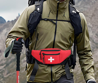 Sac banane de sport rouge en gros sur Alibab, portable, étanche, sac de poitrine de premiers secours d'urgence