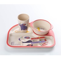 Plats en mélamine à 4 compartiments personnalisables Articles de maison réutilisables écologiques Assiettes chinoises en plastique durable pour enfants