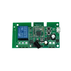 Módulo de relé de zigbee, 1ch dc 12v 24v, módulo de controle remoto sem fio 433 receptor rf, automação de casa inteligente para porta, acesso alexa e google