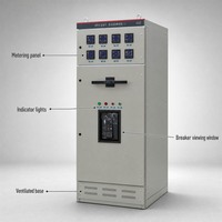 Armoire de distribution basse tension GGD, panneau de distribution d'alimentation CA, tableau d'entrée 630A IP30 pour salle électrique