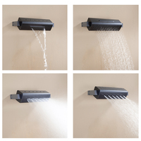 Système de douche à main 4 fonctions effet pluie et cascade, ensemble de douche en laiton brossé certifié Watermark, robinetterie murale pour l'Australie